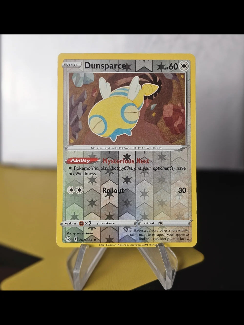 Dunsparce 207/264 Pokemon TCG Reverse Holo Rare